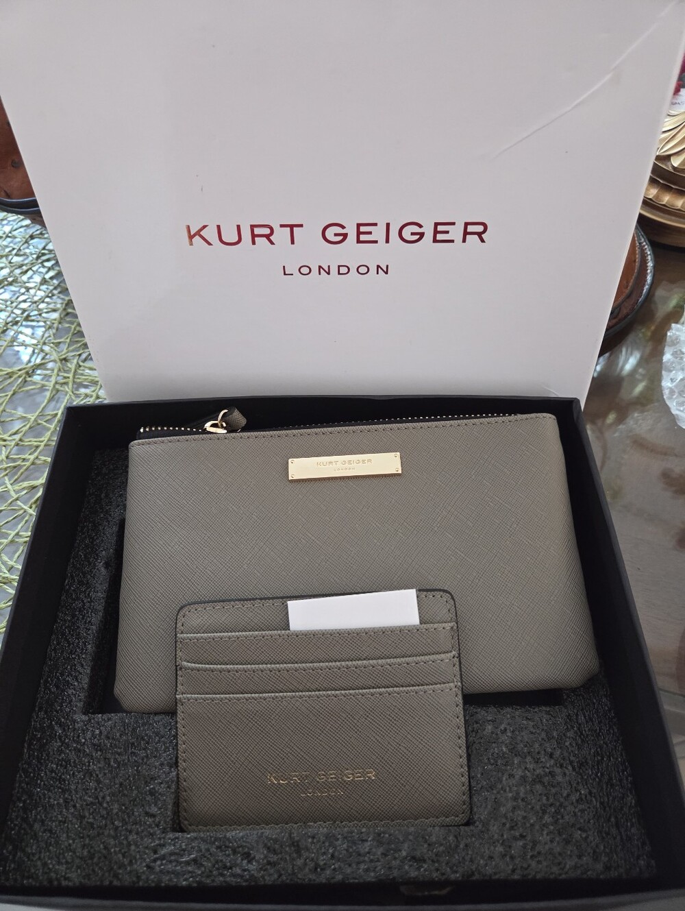 Kurt Geiger Zip Wallet and Card Holder Set NIB